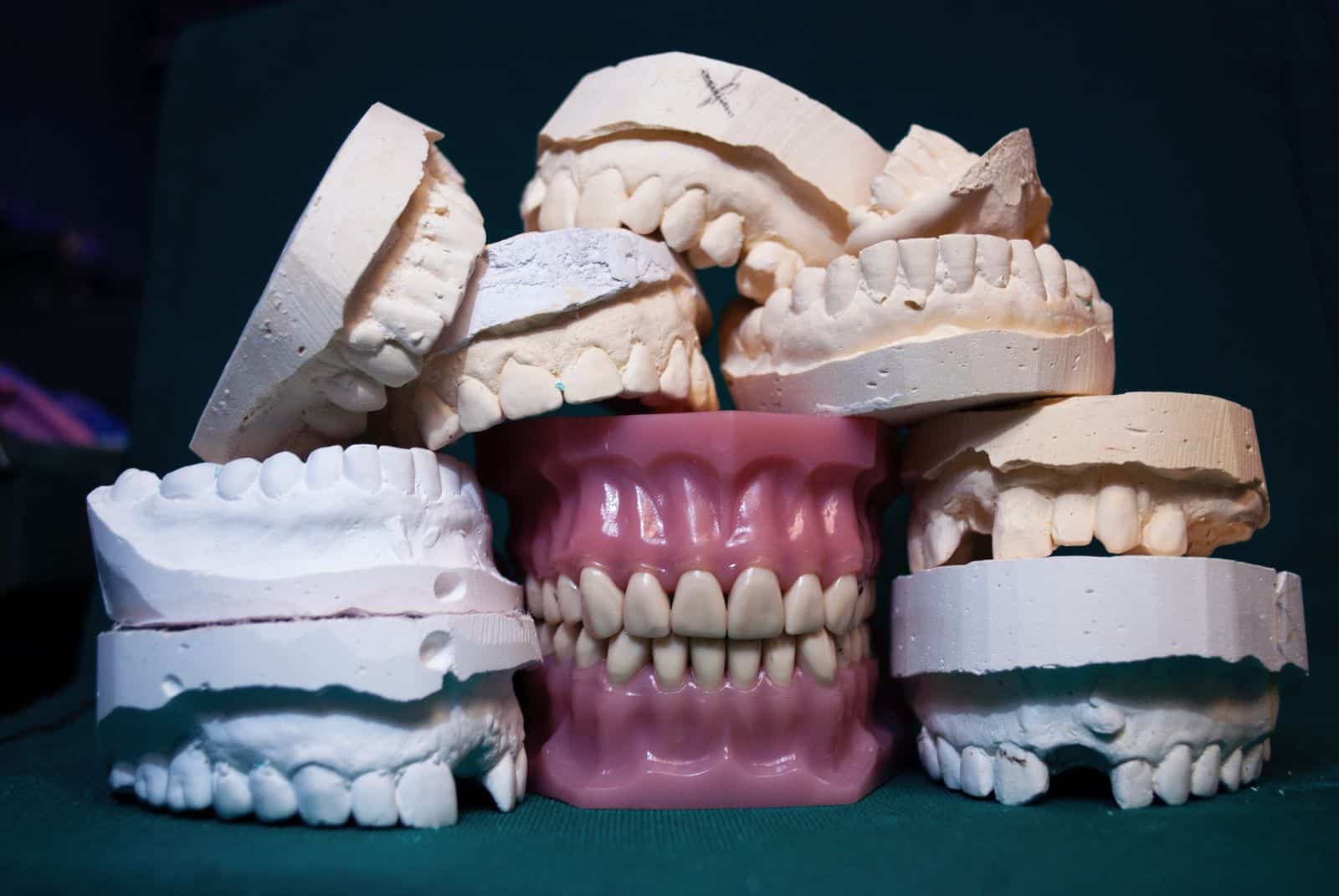 pile of dentures